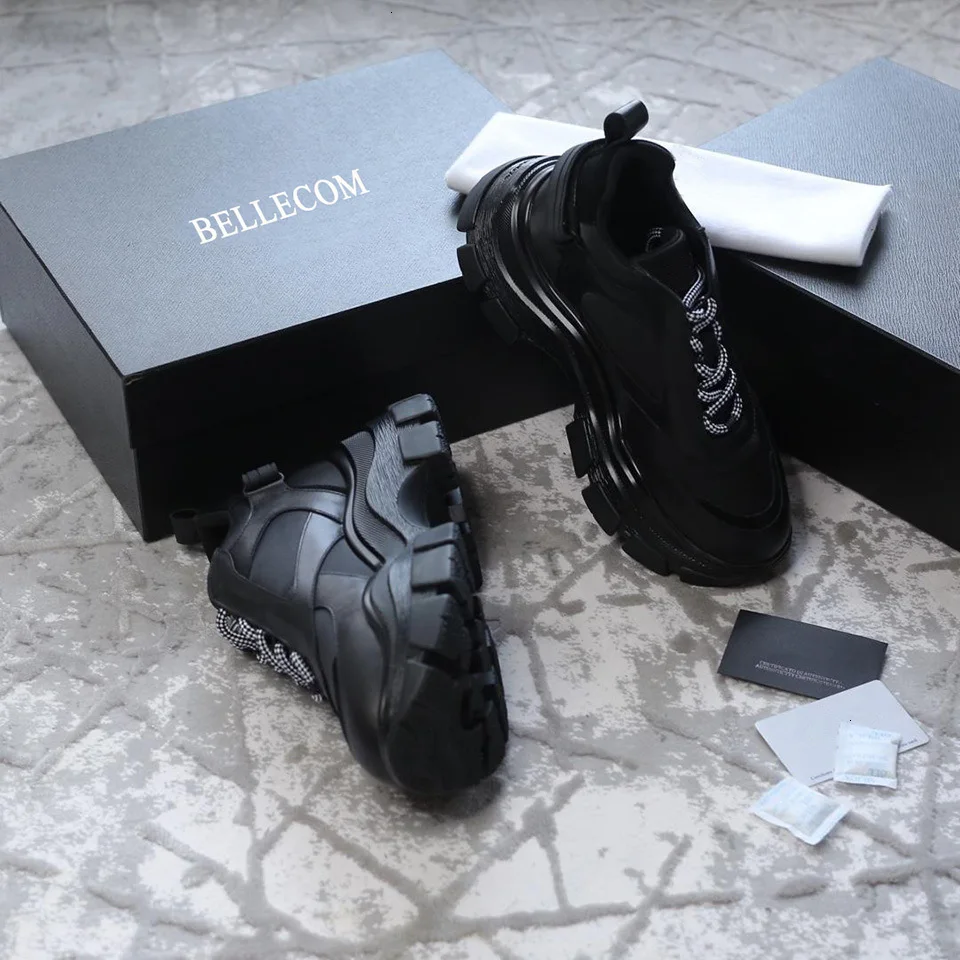 BELLECOM/спортивная обувь на платформе с толстой подошвой, визуально увеличивающая рост; дышащие удобные туфли; женские кроссовки; лоферы; zapatos mujer