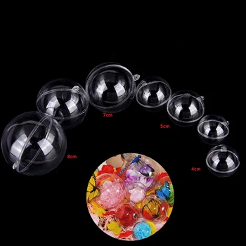 

4-8cm Christmas Transparent Plastic Candy Box Bauble Xmas Ball Ornaments Tree Fillable Hanging New Clear Balls Home Decor