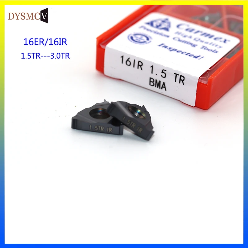 

Carmex16ER 16IR 1.5TR 2TR 3TR BMA CNC Threaded Carbide Inserts Lathe Threading Blade Tool