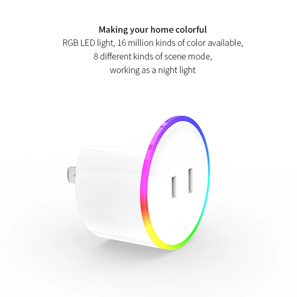 Смарт-розетка Timethinker WiFi цветной светодиодный разъём ПДУ таймер выход питания JP-Plug Высокое качество WiFi Smart Plug