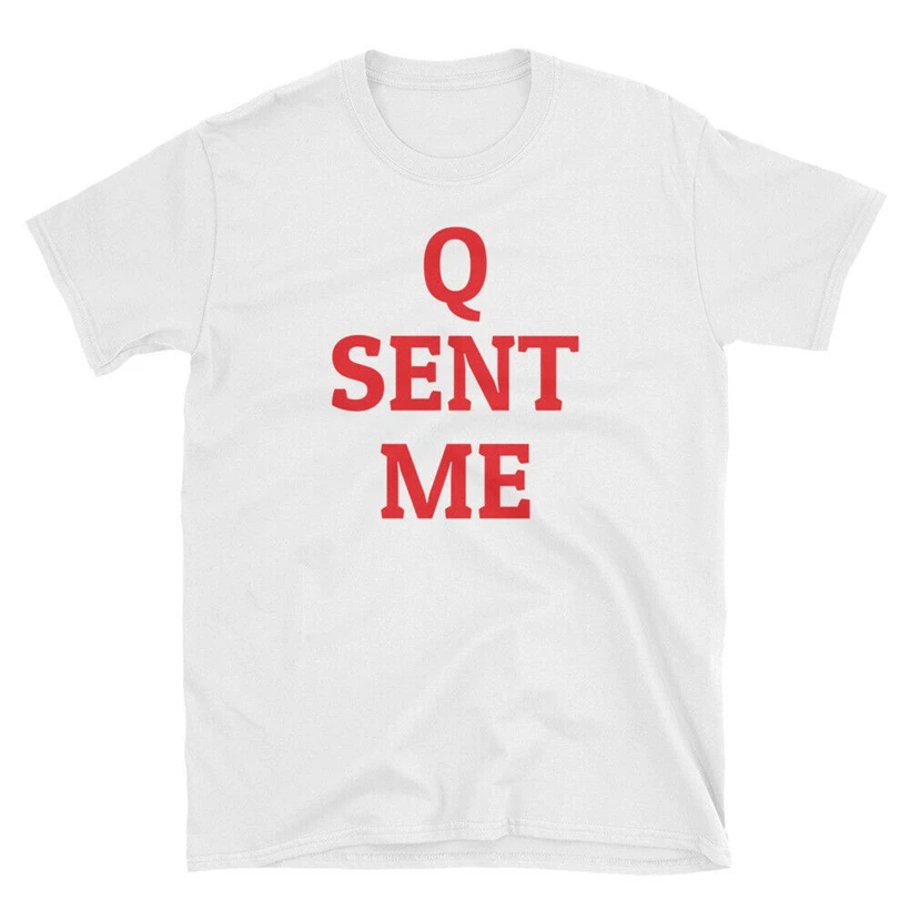 Q Sent Me Футболка Qanon WWG1WGA Trump Great Awakening Trust the Plan Забавный дизайн футболка | Мужская