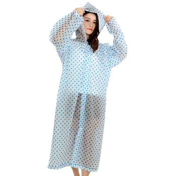 

High Quality EVA Transparent Raincoat Waterproof Man Woman Raincoat Polka Dot Raincoats Adult Outdoor Accessories Rain Gear