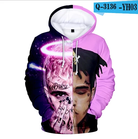 Толстовка с капюшоном с 3D принтом в стиле хип-хоп, Zanger Xxxtentacion, мужские толстовки с капюшоном, Детская уличная одежда в стиле панк Kleding - Цвет: color at picture