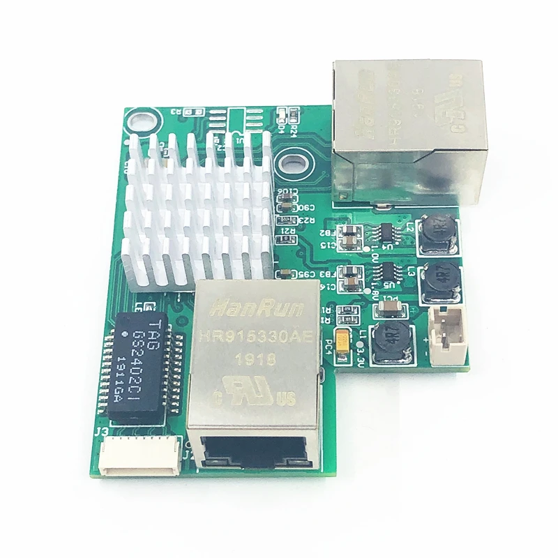 Промышленный Ethernet модуль переключателя 3 порта unmanager 10/100/1000 Мбит/с по Цельсию OEM авто-зондирование портов PCBA плата OEM материнская плата