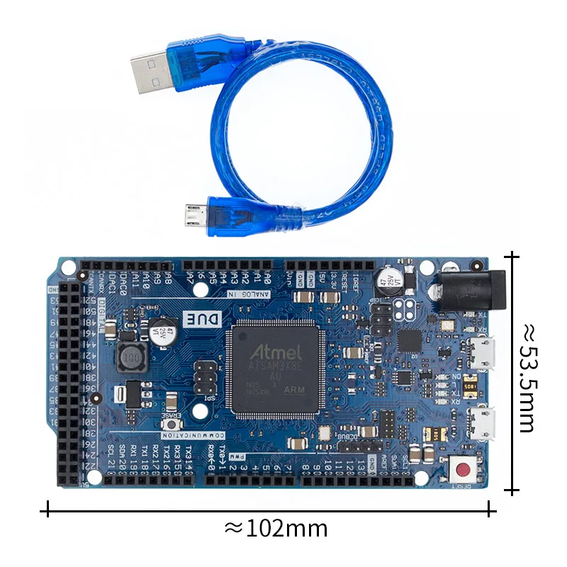 Из-за R3-CH340/DUE R3 плата-ATMEGA16U2/CH340G ATSAM3X8E ARM Главная плата управления с 50 см USB кабель для arduino