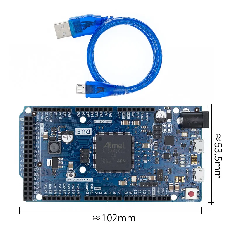 DUE R3-CH340/Due R3 Board- ATMEGA16U2/CH340G ATSAM3X8E ARM Main Control Board with 50cm USB Cable f