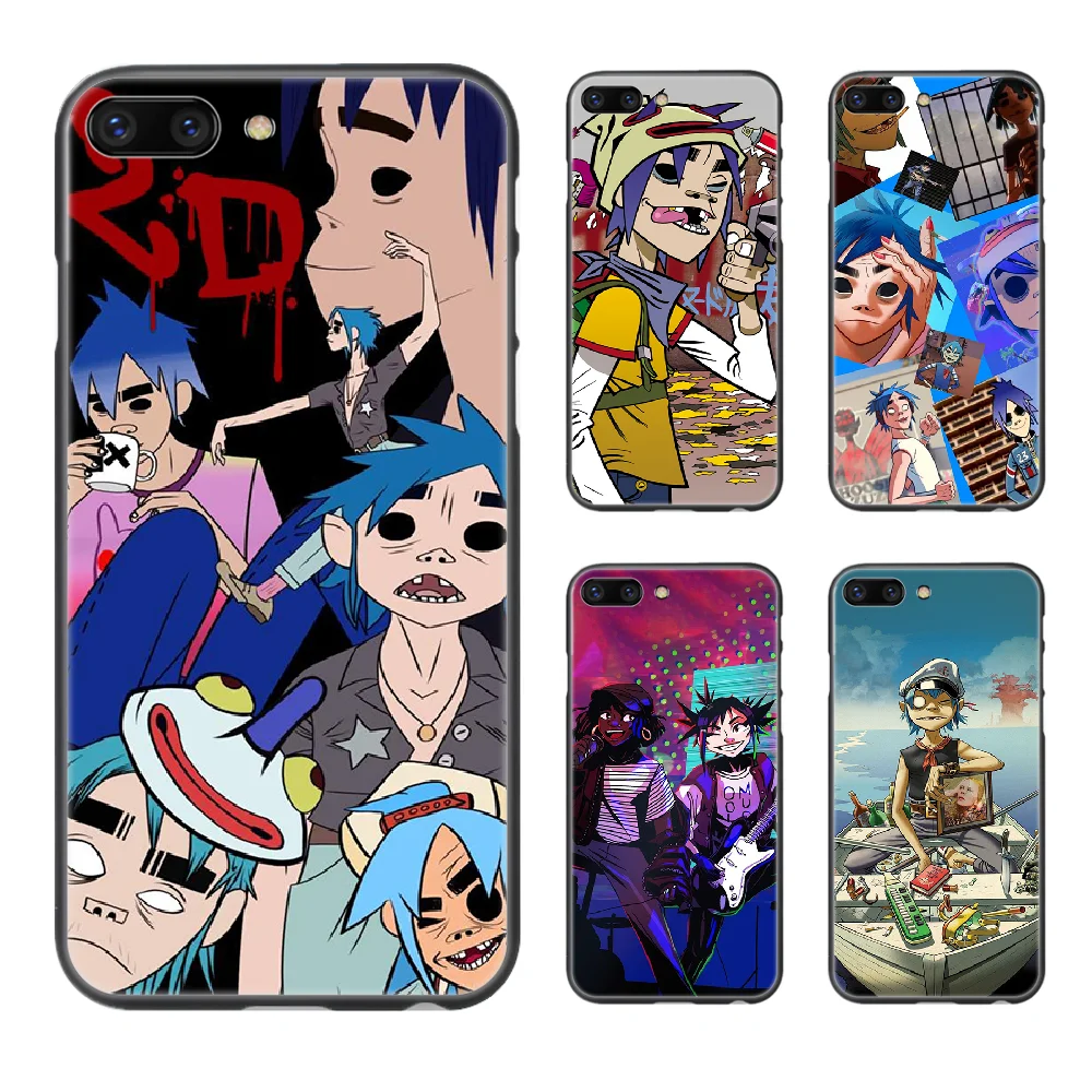 Чехол Gorillaz band для телефона корпус корпуса iphone 5 5s se 2 6 6s 7 8 plus X XS XR 11 PRO MAX Черный