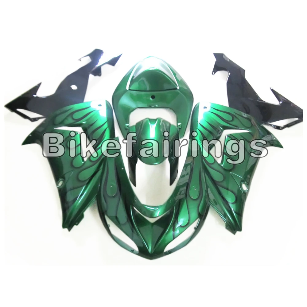 Гоночный обтекатель комплекты для Kawasaki Ninja ZX10R 2006 2007 кузов ZX-10R 2006 2007 Чехлы ZX 10R 06 07 Cowlings зеленый черный панели