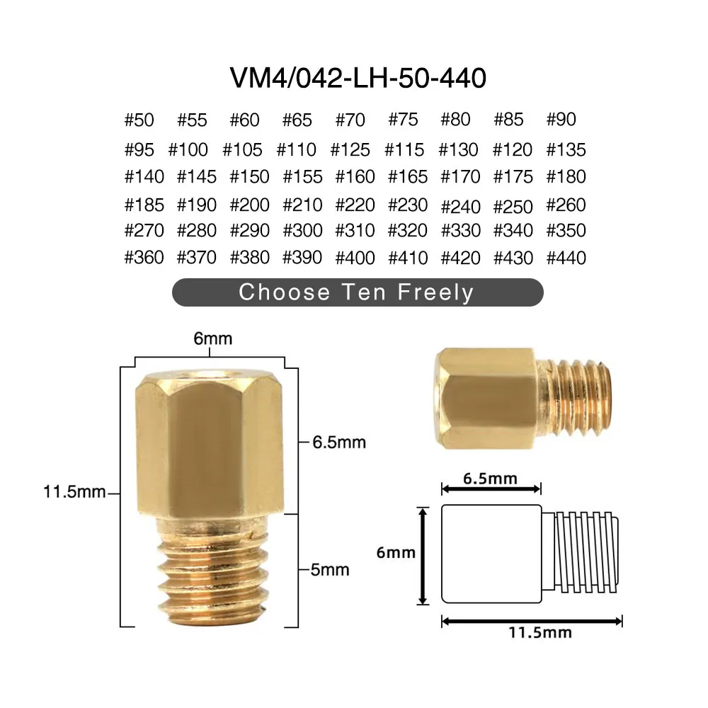 #200 For Mikuni VM TM TMX Carb 12Pcs Carburetor Main Jets Kit VM4/042-LH #90 #200 For Mikuni VM TM TMX Carb 12Pcs Carburetor Main Jets Kit VM4/042-LH #90