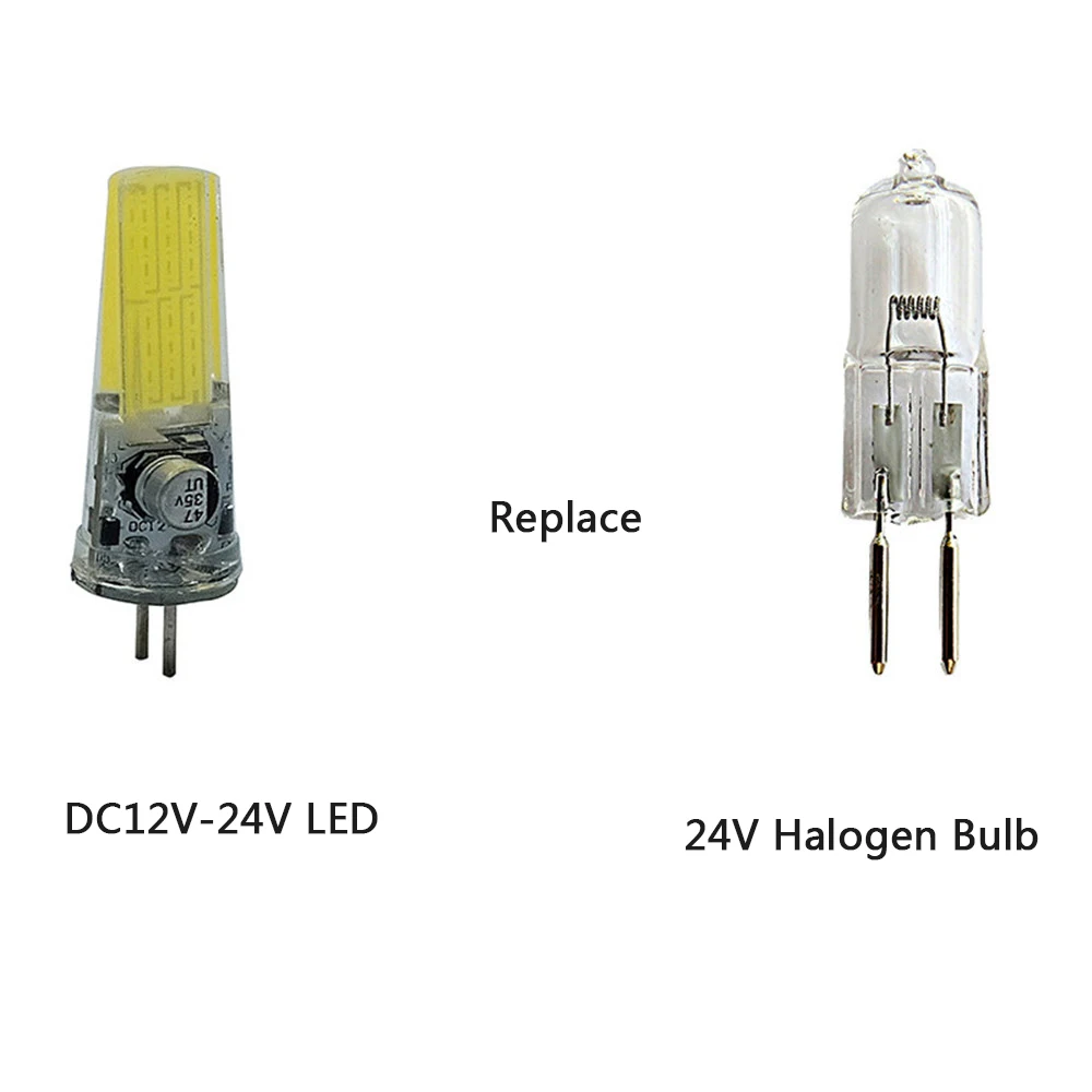 Светодиодный светильник GY6.35 24 Вт AC12V DC12V-DC24V Замена 50 Вт галогенная лампа теплый белый