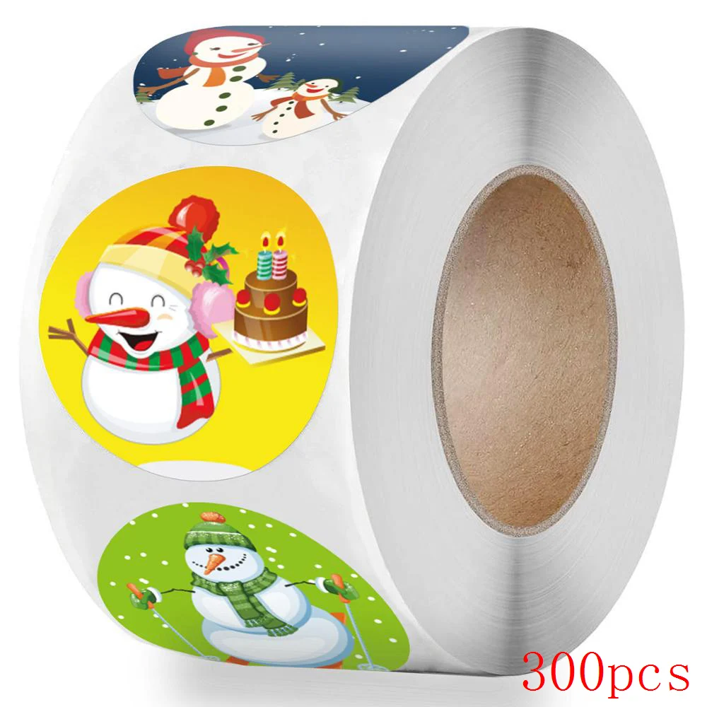 50-500pcs Christmas Gift Sealing Stickers 1 inch Thank you Love Design Diary Scrapbooking Stickers Party Gift Decorations Labels 