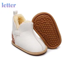 Botines para bebé recién nacido, niño y niña, calzado sólido Unisex, zapatos para primeros pasos, calzado para antes de caminar, mocasines cálidos para el invierno