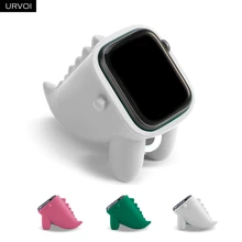 Подставка URVOI для apple watch series 6/5/4/3/2/1, силиконовая Ночная подставка для apple watch, зарядная док-станция динозавра для iWatch Подставка URVOI для apple watch series 6/5/4/3/2/1, силиконовая Ночная подставка для apple watch, зарядная док-станция динозавра для iWatch