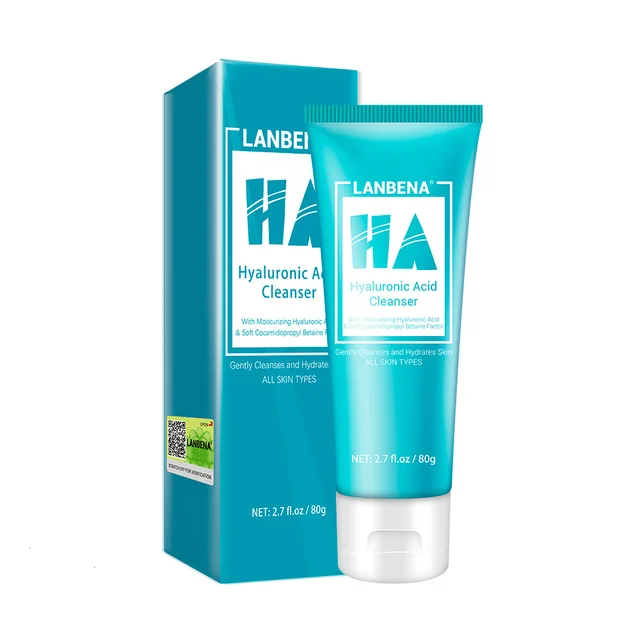 LANBENA Hyaluronic Acid Facial Cleanser Anti Aging Wrinkle Refresh Nourishing Bubble Washing Firming Brighten Facial Cleaning