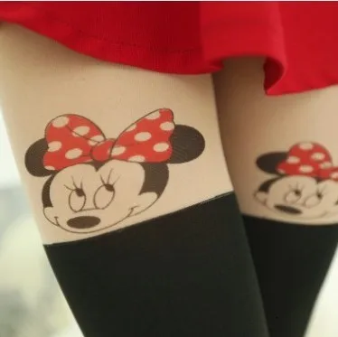 Mickey Новинка, сексуальные женские колготки, черные Лолита, колготки для девочек, нейлон, белые женские колготки, чулки, милые женские шелковые чулки, Collant - Цвет: Mickey