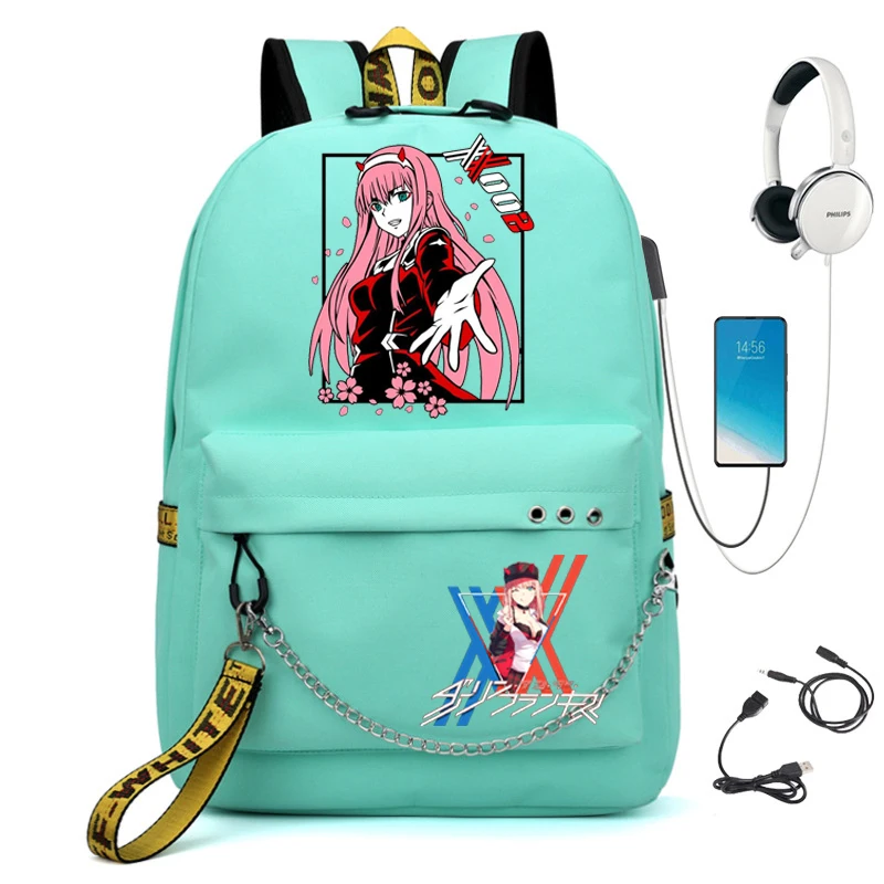 

Модный женский рюкзак zero two в стиле аниме, школьная сумка