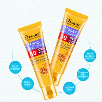 

New SPF 50+ UVA/UVB Multi-effect Face Body Sunscreen Ultra-Hydrating Honey Anti Aging Sweatproof Oil-control Care SunBlock TSLM1