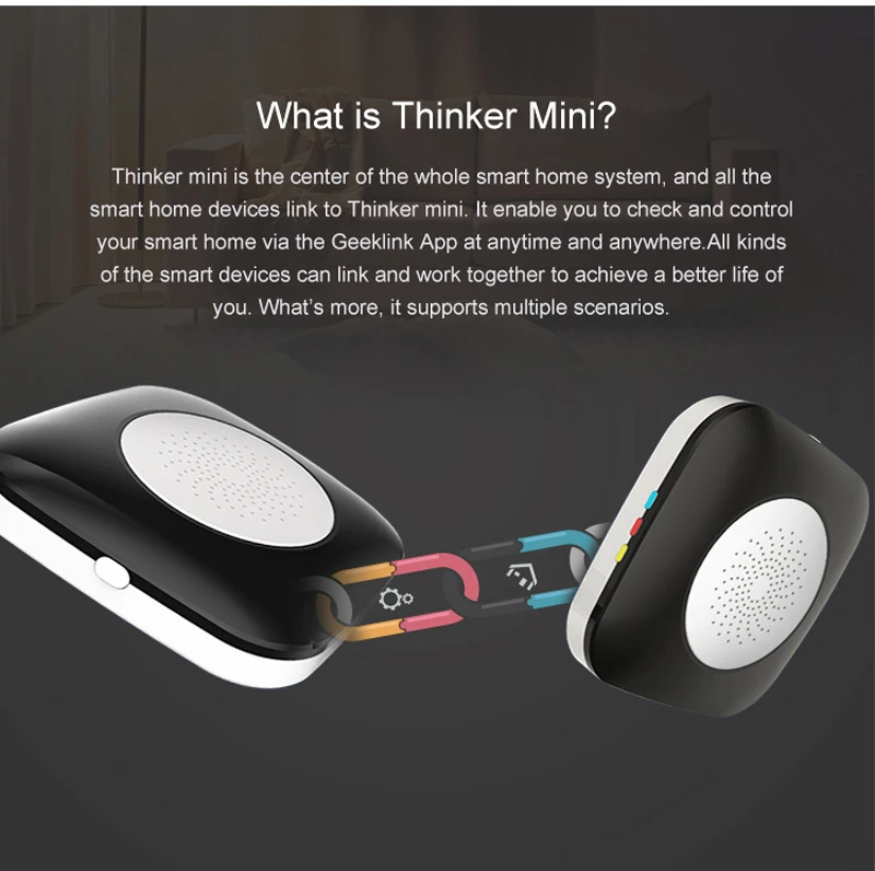 Geeklink Mini Thinker Умный дом wifi IR RF Универсальный 315 433 МГц пульт дистанционного управления совместим с Amazon Alexa Google Home