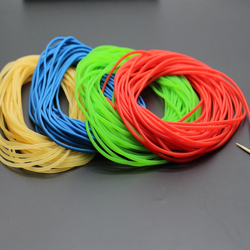 2mm rubber solid elastic rubber line 10m  rubber line for fishing  traditional level round elastic rope tied line fish