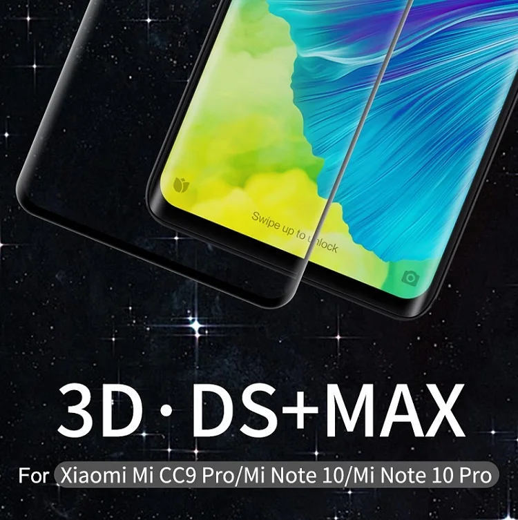 NILLKIN 3D DS MAX защитный экран протектор для Xiaomi Mi Note 10 стекло для Xiaomi Mi Note 10 pro закаленное стекло CC9 Pro стекло - Цвет: 3D DS Glass