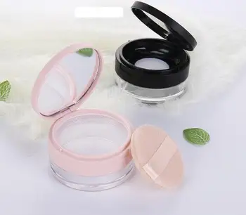 

1pcs 20g Portable Plastic Powder Box Handheld Empty Loose Powder Pot With Sieve Cosmetic Travel Makeup Jar sifter Container