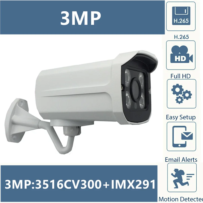 Starlight Низкое освещение H.265 IP Bullet камера металлический корпус IP66