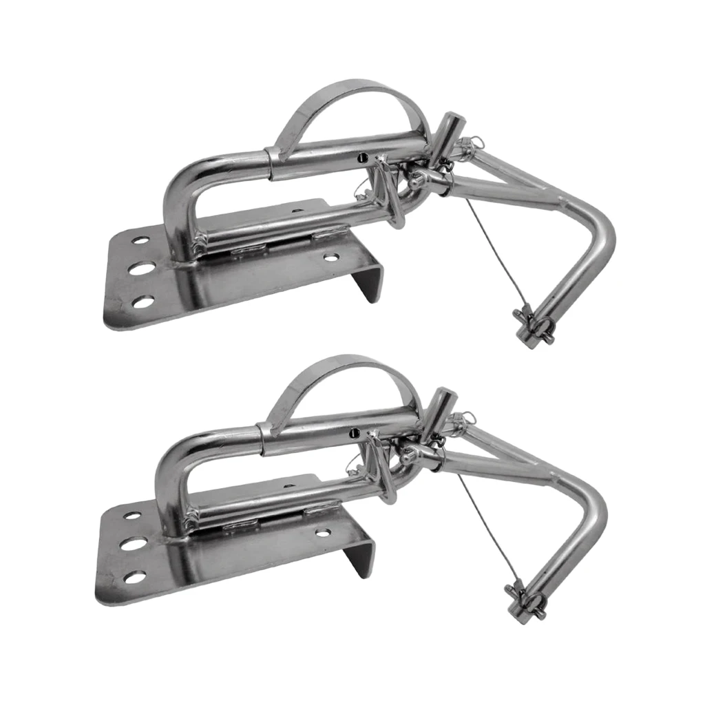 2 Pieces Stainless Steel Marine Quick Davit Quick Davit Kit Up to 110KG