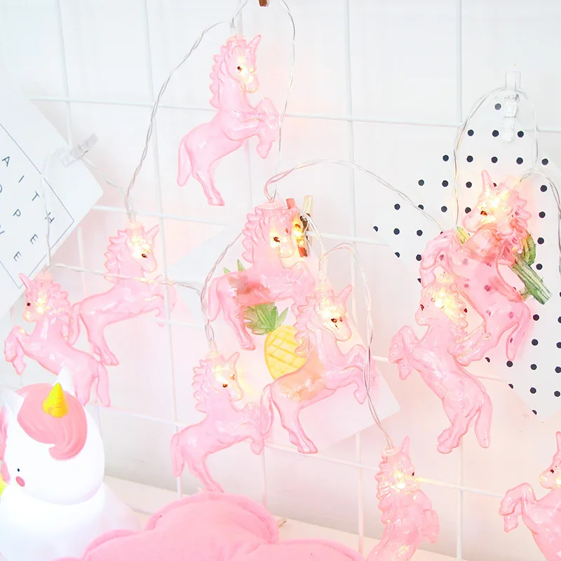 SPNVEBH-1-5M-Pink-Unicorn-Led-Strings-Light-Garland-Home-Decoration-DIY-Kids-Room-Christmas-Birthday
