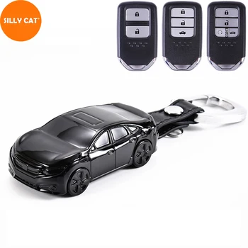 

Car Model Car Keychain Car key Case Holder Cover Suit For HONDA Accord Civic Fit Jazz CRV HRV Vezel City Odyssey Key Case Cover