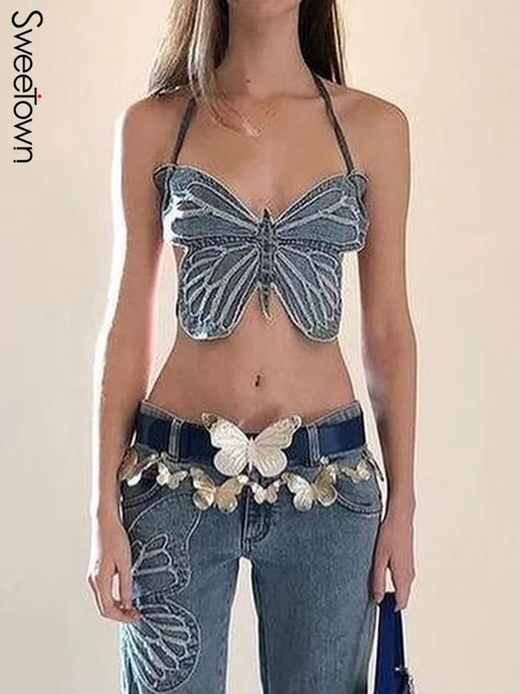 Sweetown Butterfly Kawaii Halter Neck 