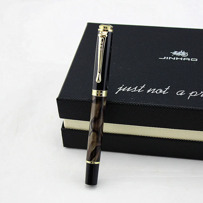 Jinhao 500 металлический роликовый мяч с гладкой заправкой, превосходный лак с серебряным зажимом, модный цвет для офиса, бизнеса, школы