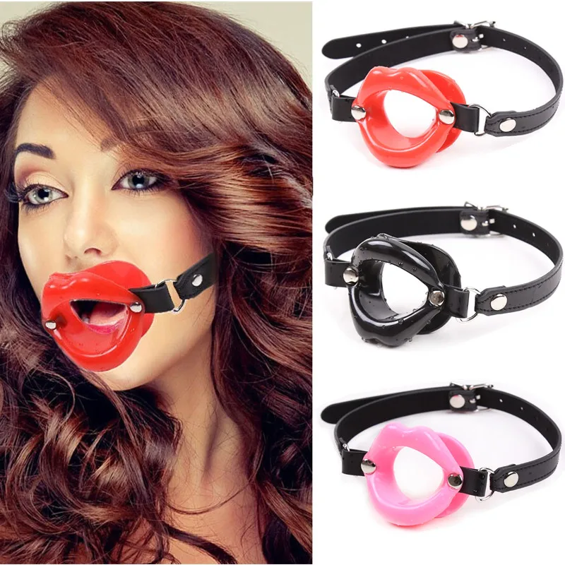 Female Blowjob Toy Sex Slave Silicone Lips O Ring Open Mouth Gag Oral Fetish Bdsm Bondage Restraints Erotic sexual toys adult