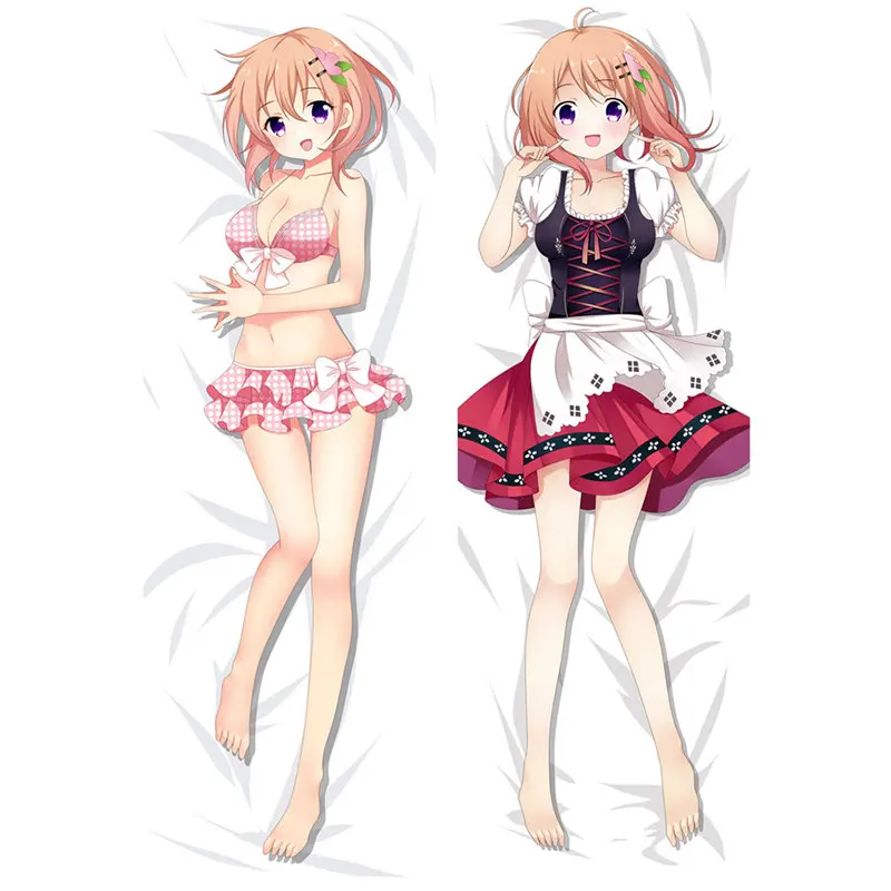 Peach skin Аниме Go chuumon wa Усаги desuka? Чудесные вечерние накидки на подушки Чехол сексуальная девушка 3D двухсторонняя кровать обниматься тела Чехол GM03 - Цвет: Peach skin