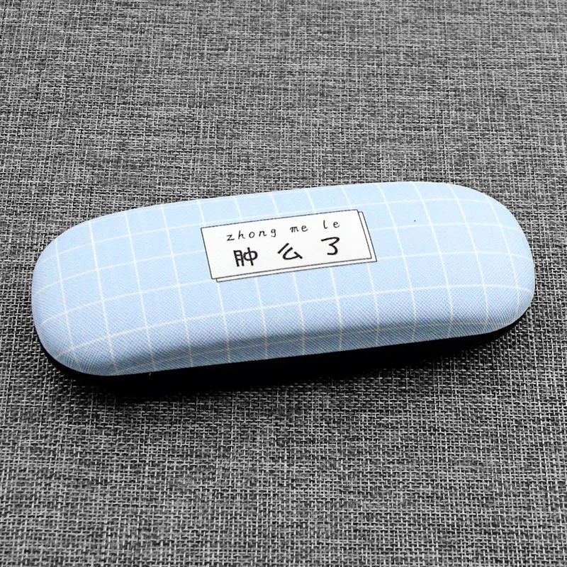 Cartoon Student Myopia Glasses Case Boys and Girls Rabbit Kitten Totoro Tiger Metal Leather Eyewear Box - Цвет: c5