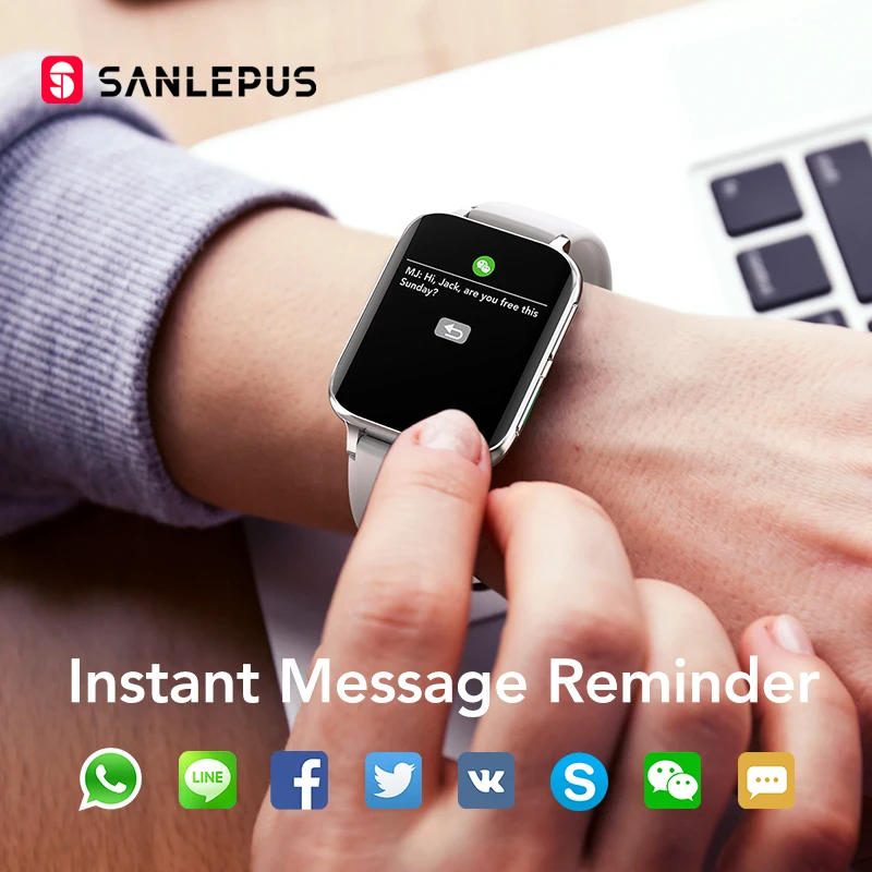 US $40.12 SANLEPUS 2021 NEW Bluetooth Calls Smart Watch Men Women Waterproof Smartwatch MP3 Player For OPPO Android Apple Xiaomi 2020