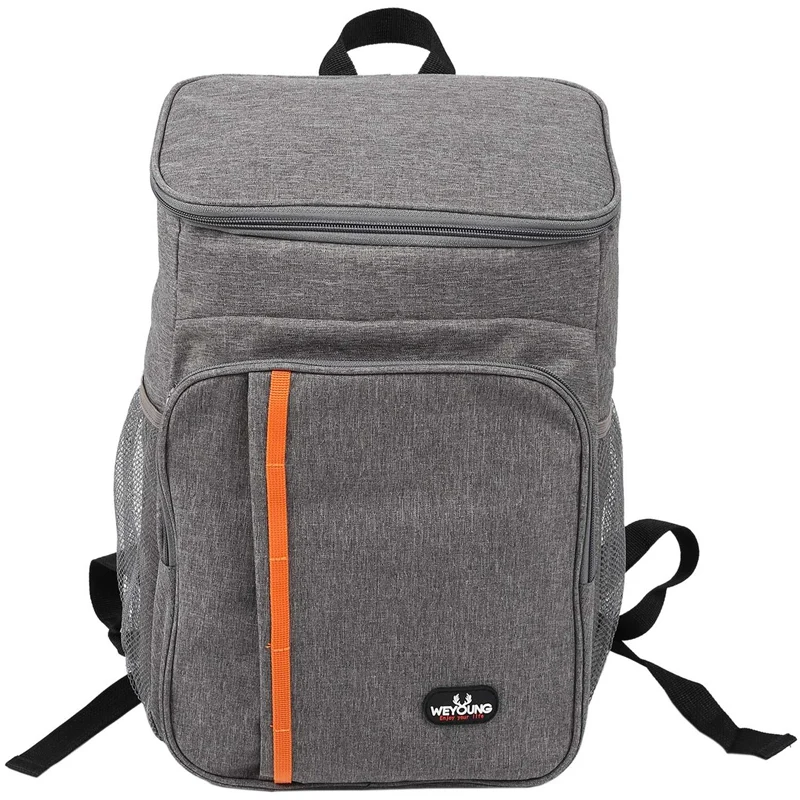 

WEYOUNG Large Capacity Leak Proof Men Woman Thermal Insulated Cooler Shoulder Backpack Picnic Bag,1 Pcs,Gray