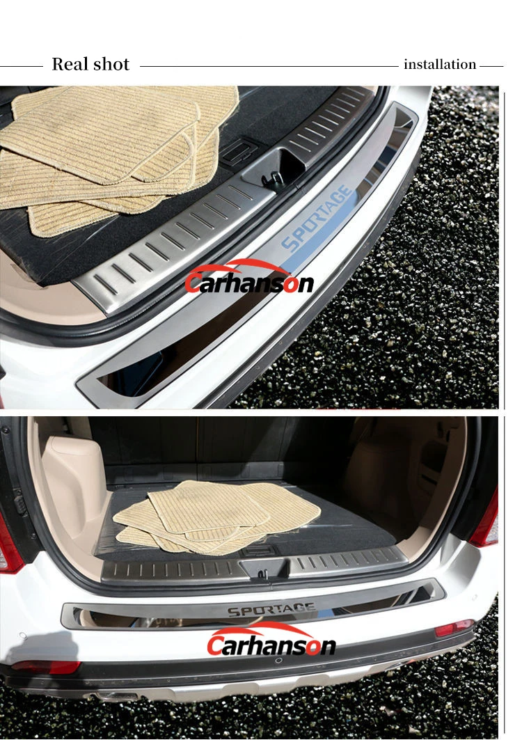 Auto Accessories For Kia Sportage Car Sticker Sedan Styling After Guard Rear Bumper Trunk Guard Door Sill Plate