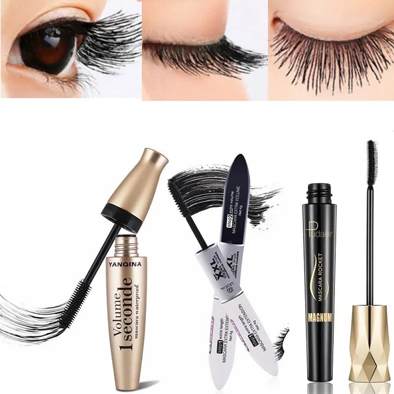 

5 Styles 4D Silk Fiber Lash Mascara Waterproof Rimel Makeup Mascara For Eyelash Extension Black Thick Lengthening Eye Lashes