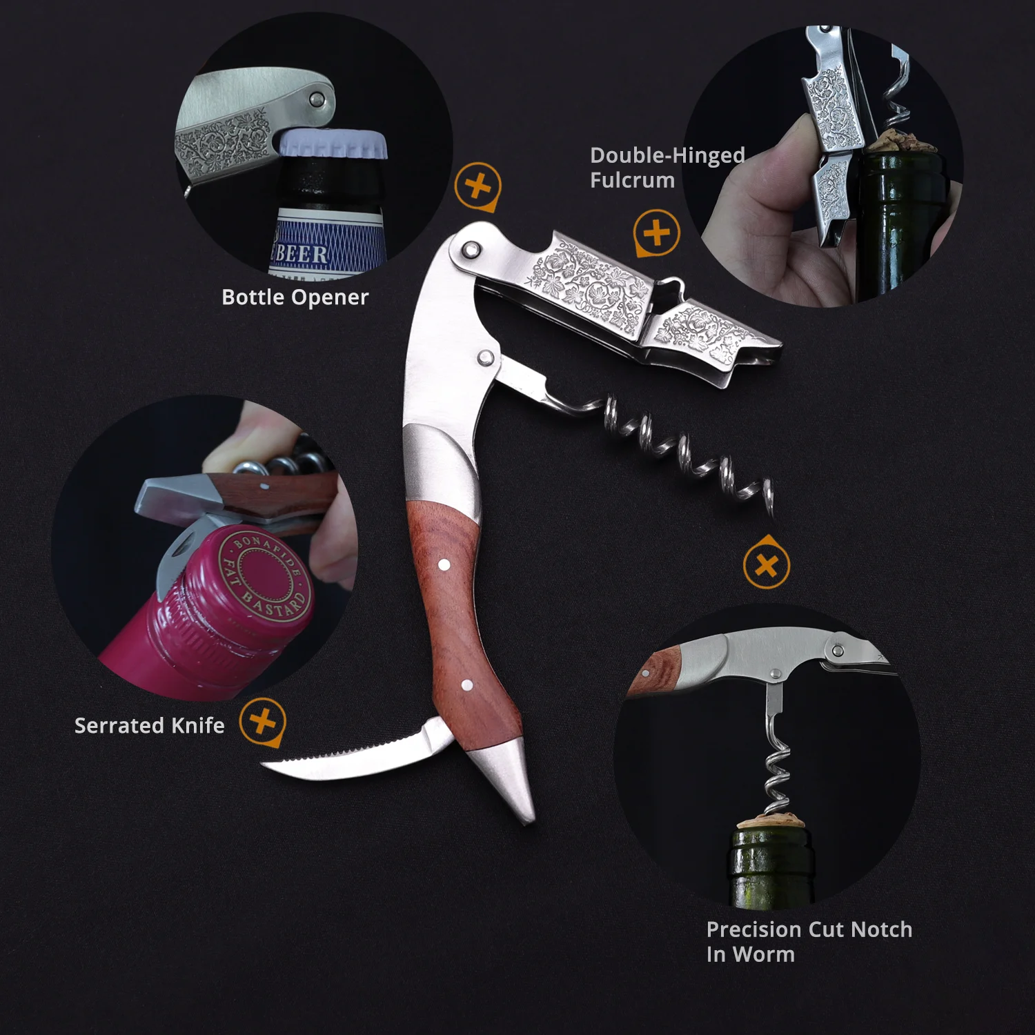 Corkscrew Beer Bottle Opener Foil Cutter wine opener