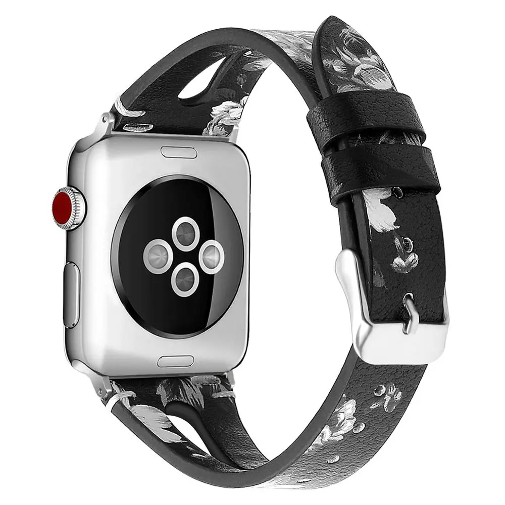 Ремешок кожаный для Apple Watch Band 38 мм 44 40 42 сменный браслет Iwatch 83008|Ремешки часов| |