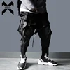 11 BYBB'S DARK Cargo Брюки мужские, уличная одежда Harajuku, тактические брюки с лентой, многокарманные брюки, эластичная талия, хип-хоп мужской DG29 ► Фото 1/6