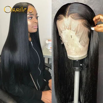 

13x4/13x6 Straight Lace Front Human Hair Wigs 360 Lace Frontal Wigs Remy Brazilian Human Hair Lace Wigs for Women Full Ossilee