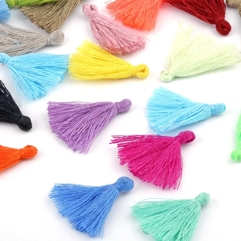 Tassels for Jewelry Making 120 Pieces Keychain Tassel Charms Silky Bookmark  Tassels Bulk for crafts, Bracelets, Earrings, Keychain, Necklace 