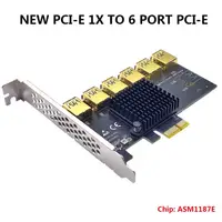 Hot Pcie Pci-E Pci Express Riser Card 1x To16x 1 Tot 5/6 USB3.0 Slot Multiplier Hub Adapter Voor Minner Apparaten voor Bitcoin Mining