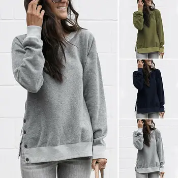 

Women Casual Autumn Winter Sweater Long Sleeve Round Neck Jumper Warm Sweatshirt