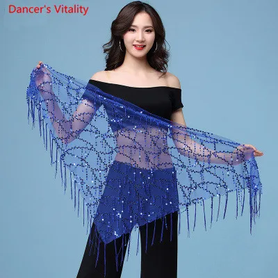 New style Belly dance costumes sequins tassel indian belly dance hip scarf for women belly dancing belt 11kinds of colors Blue