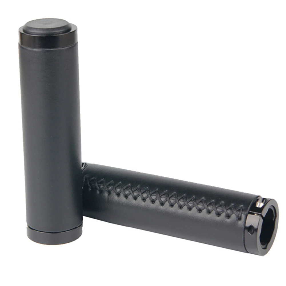 

1 Pair Outdoor Cycling Bike Handle Grip Anti Slip Universal Protective Cover Mountain Fashion Bicycle PU Leather Hand-stitched