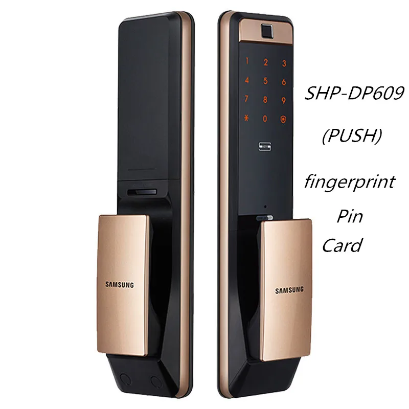 SHP-DP609 PUSH SAMSUNG цифровой отпечаток пальца дверной замок SHP-DP607/SHP-DP609 английский Verion Eurp Moritse - Цвет: SHP-DP609 PUSH