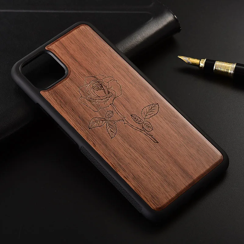 Чехол для Google Pixel 4 XL тонкая деревянная задняя крышка ТПУ чехол на бампер для Google Pixel 4 чехлы для телефонов