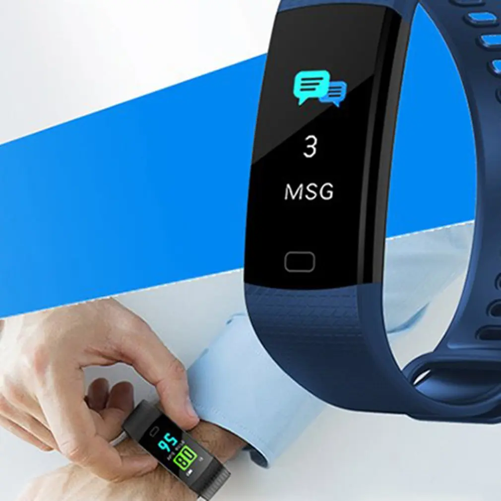 Y5 Smart Bracelet Heart Rate Blood Pressure Monitor Tracker Fitness Tracker Smart Wristband Waterproof Smart Watch Pedometer